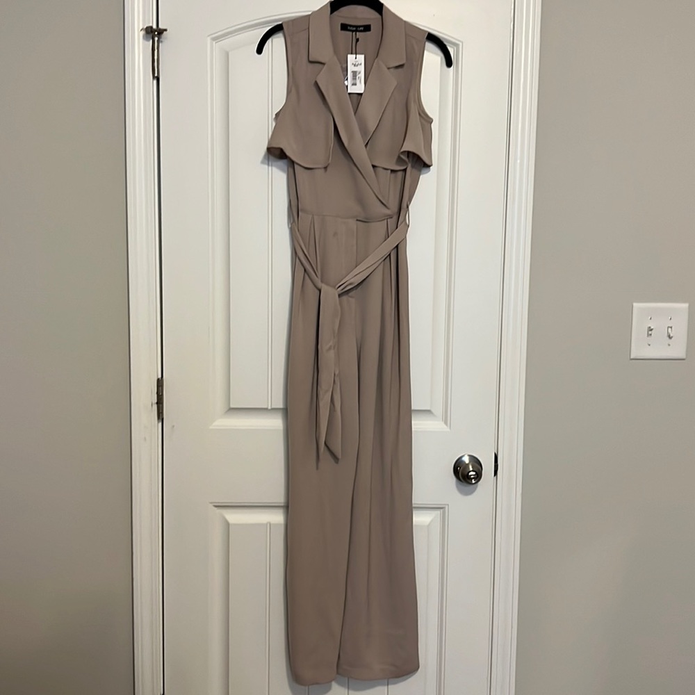 NWT SugarLips Tan Jumpsuit with belt